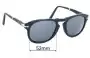 Sunglass Fix Lentes de Repuesto para Persol 9714-V-M - 52mm Wide 