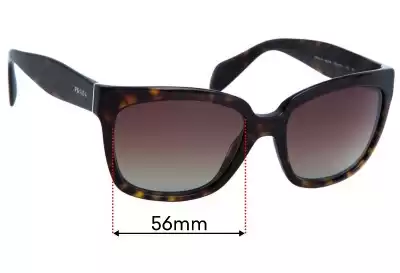 Prada SPR07P & PR07PS Replacement Lenses 56mm wide 