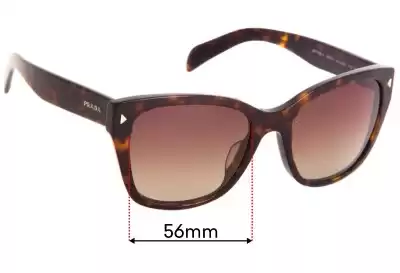 Prada SPR09S-F Ersatzgläser 56mm wide 