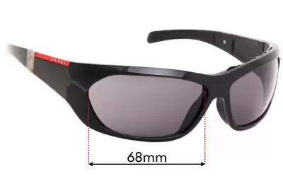 Prada SPS04H Replacement Lenses 68mm wide 