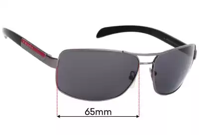 Prada SPS54I Replacement Lenses 65mm wide 