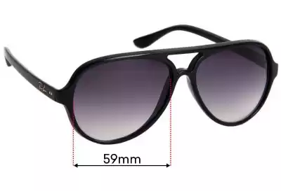 Ray-Ban RB4125 Cats 5000 Ersatzgläser 59mm wide 
