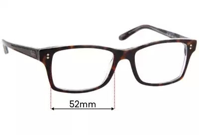 Ray-Ban RB5225 Replacement Lenses 52mm wide 