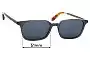 Sunglass Fix Replacement Lenses for Toms  Pierce - 51mm Wide 