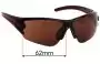 Sunglass Fix Replacement Lenses for Adidas A412 Evil Eye Halfrim XS - 62mm Wide 
