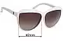 Sunglass Fix Replacement Lenses for Charles Jourdan  7805 - 64mm Wide 