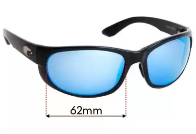 Costa Del Mar Howler Replacement Lenses 62mm wide 
