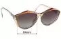Sunglass Fix Replacement Lenses for Christian Dior 2234 - 64mm Wide 