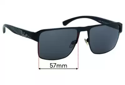 Emporio Armani EA2066  Replacement Lenses 57mm wide 