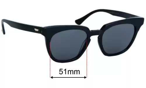 Sunglass Fix Replacement Lenses for Epokhe Kofe - 51mm Wide 