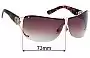 Sunglass Fix Lentes de Repuesto para Gucci GG2807/S - 73mm Wide 