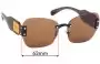 Sunglass Fix Replacement Lenses for Miu Miu SMU08S - 63mm Wide 