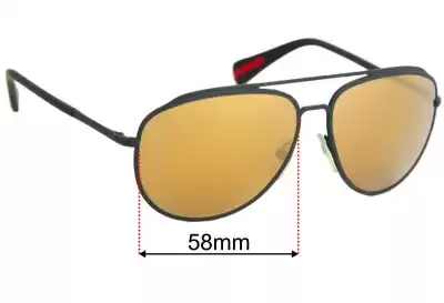Prada PRZ Aviator Ersatzgläser 58mm wide 