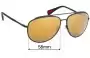 Sunglass Fix Replacement Lenses for Prada PRZ Aviator - 58mm Wide 