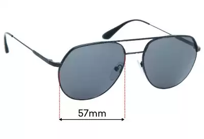 Prada SPR55U Replacement Lenses 57mm wide 