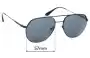 Sunglass Fix Verres de Remplacement pour Prada SPR55U - 57mm Wide 