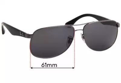 Ray-Ban RB3502 Ersatzlinsen 61mm wide 