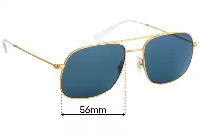 Ray-Ban RB3595 Andrea Replacement Lenses 56mm wide 