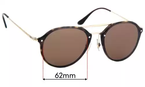 Ray Ban RB4292-N Blaze Double Bridge - 61mm Lentilles de Remplacement 62mm wide 