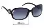 Sunglass Fix Verres de Remplacement pour Roberto Cavalli IXIA 576S - 62mm Wide 