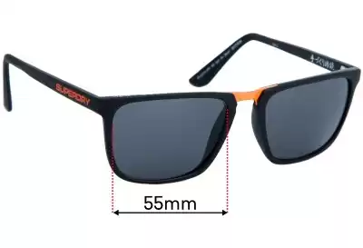 Superdry Sun Rx Jaxon Replacement Lenses 55mm wide 