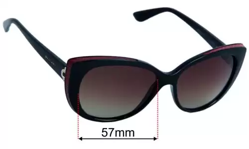 Bvlgari 8157-B-Q Replacement Lenses 57mm wide 