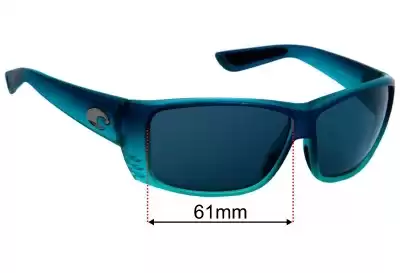 Costa Del Mar Cat Cay Replacement Lenses 61mm wide 