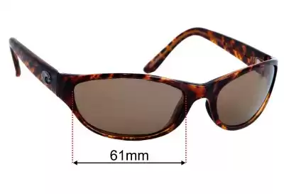 Costa Del Mar Triple Tail Replacement Lenses 61mm wide 