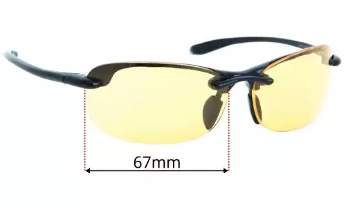 Maui Jim MJ413 Hanalei Newer With Gaskets Lentes de Repuesto 67mm wide 