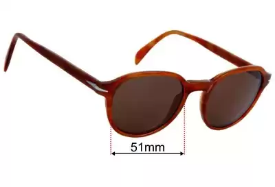 David Beckham DB 1044/S Replacement Lenses 51mm wide 