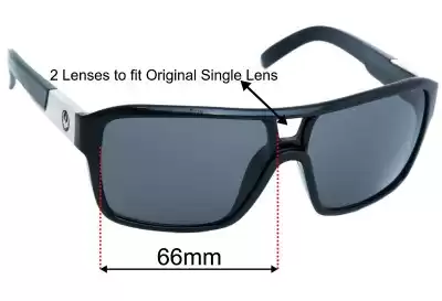 Dragon The Jam Remix (Two Lenses) Replacement Lenses 66mm wide 