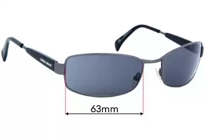 Giorgio Armani GA669/S Replacement Lenses 63mm wide 