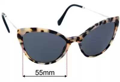 Miu Miu SMU03U Lentes de Repuesto 55mm wide 
