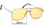 Sunglass Fix Lentes de Repuesto para St. Moritz Tex - 55mm Wide 