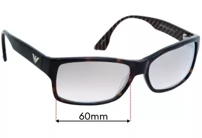 Emporio Armani EA9754 Replacement Lenses 60mm wide 