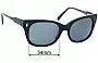 Sunglass Fix Replacement Lenses for Jason Wu Alex - 54mm Wide 