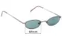Sunglass Fix Lentes de Repuesto para Perry Ellis Pea - 44mm Wide 