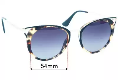 Prada SPR66T Ersatzgläser 54mm wide 
