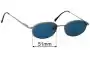 Sunglass Fix Replacement Lenses for Titmus Z87 TMN6 CS60 - 51mm Wide 