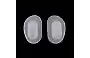 15mm D Shape (Cloudy) System 3 Nose Pads - Front View 