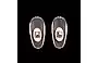 15mm Tear Shaped (Gold) Screw In Nose Pads - Front View 