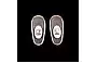 15mm Tear Shaped (Silver) Screw In Nose Pads - Front View 