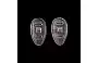 15mm Tear Shaped Screw In Nose Pads - Front View 