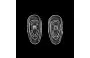 17mm Tear Shaped Screw In Nose Pads - Front View 