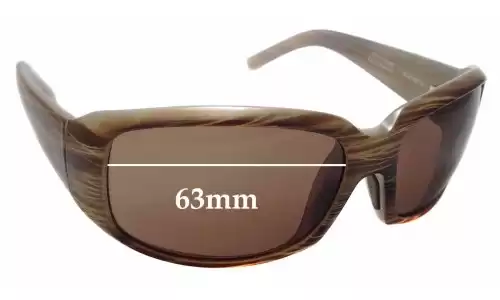 Sunglass Fix Ersatzgläser für Maui Jim MJ236 Blue Water - 63mm Wide 