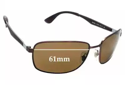 Ray-Ban RB3529 Replacement Lenses 61mm wide 