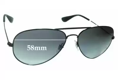 Ray-Ban RB3558 Replacement Lenses 58mm wide 