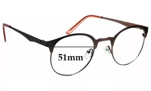 Sunglass Fix Replacement Lenses for TIJN 11500 - 51mm Wide 