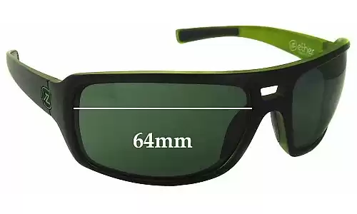 Sunglass Fix Replacement Lenses for Von Zipper Hammerlock - 64mm Wide 
