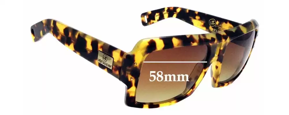 Verres De Rechange Sunglass Fix Pour Von Zipper Fernstein - 58mm, Protection UV 100%